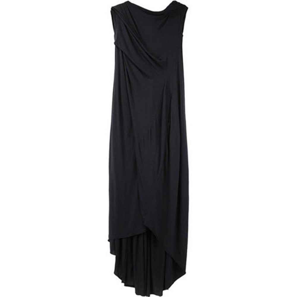 RICK OWENS LILIES "DRAPED CAPE" ASYMMETRIC DRESS